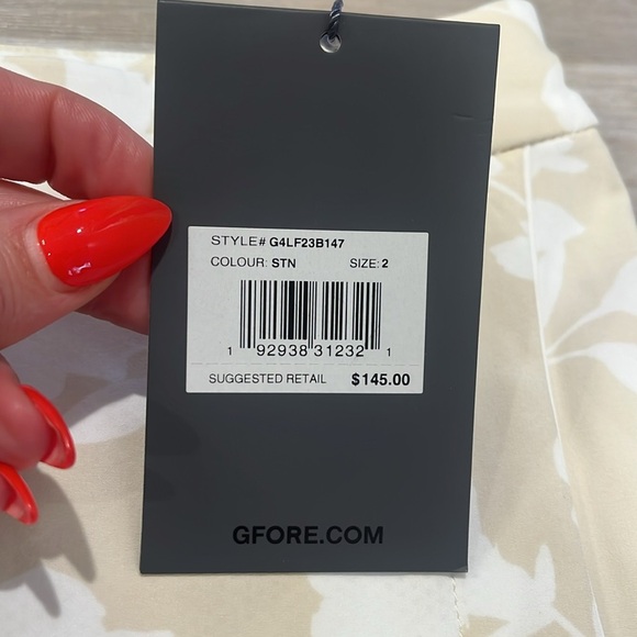 NWT G/Fore Hybrid Maverick Skort Golf Gfore Tonal Floral Wrap 4way Stretch Stone - Picture 9 of 12